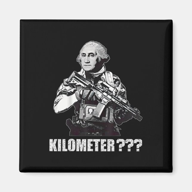 Imán ¿Qué es un kilómetro George Washington Meme Divert (Frente)