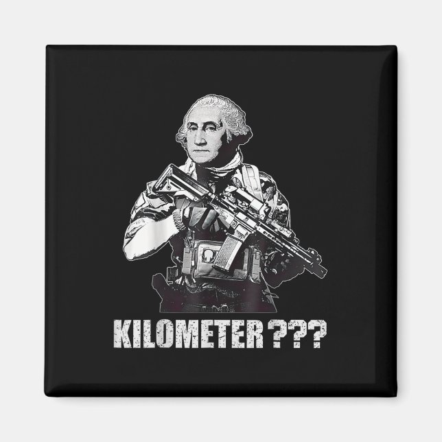 Imán ¿Qué es un kilómetro George Washington Meme Divert (Frente)