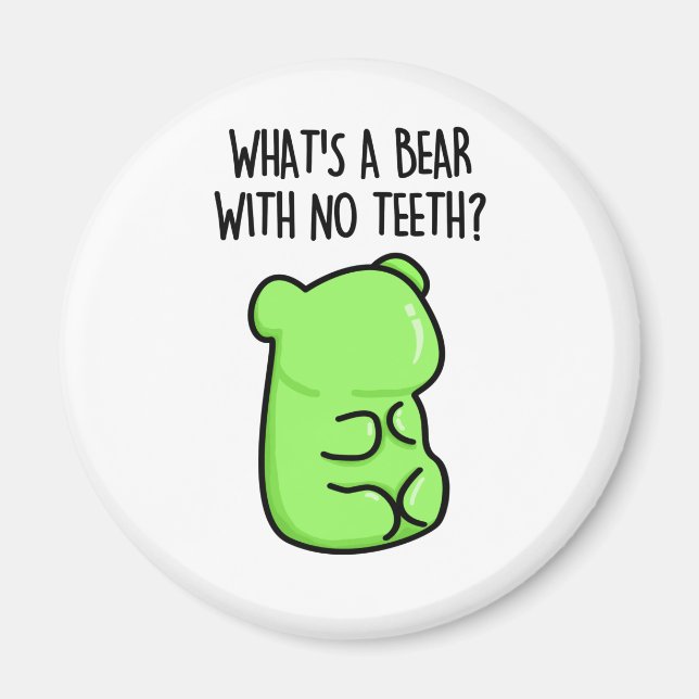 Imán ¿Qué es un oso sin dientes divertidos gatitos de o (Frente)