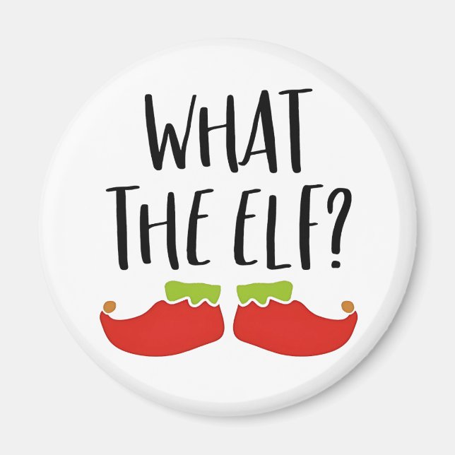 Imán Qué graciosos Navidades Elf Santa Claus (Frente)