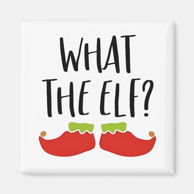 Imán Qué graciosos Navidades Elf Santa Claus (Frente)