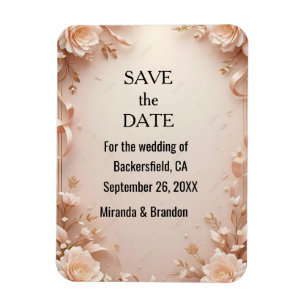 Imán Qué invitación de boda de flores
