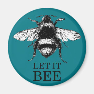 Imán Que La Naturaleza Vintage Bumble Bee
