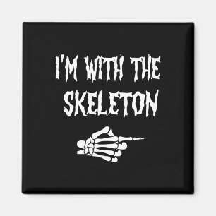 Imán Qué lindo estoy con el esqueleto de las parejas de