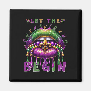 Imán Que los Shenanigans comiencen el Mardi Gras Lips N