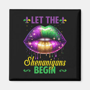 Imán Que los Shenanigans comiencen el Mardi Gras Lips N