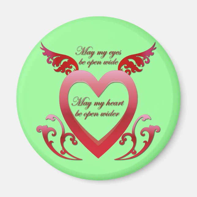 Imán Que mi corazón esté abierto (Frente)