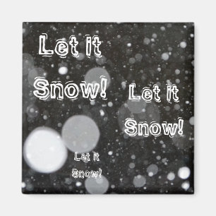 Imán Que nieve en un fondo nevado