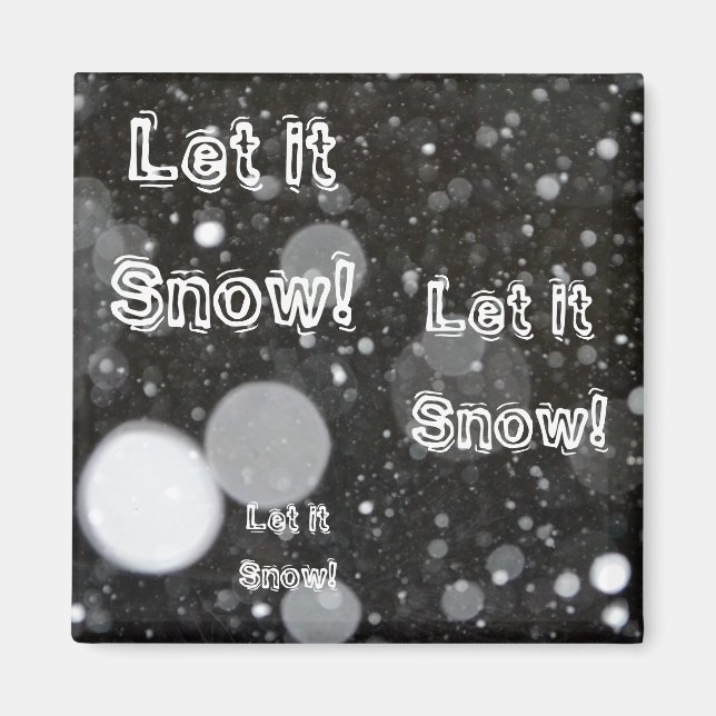 Imán Que nieve en un fondo nevado (Frente)