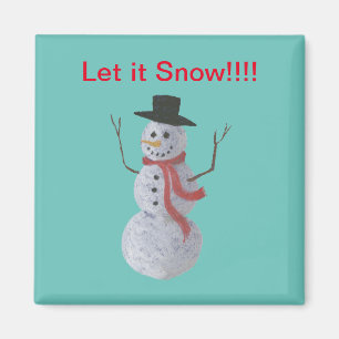 Imán ¡¡¡Que nieve!!! Muñeco de nieve