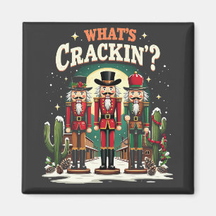 Imán ¿Qué pasa Cascanueces Cactus de Navidad Divertido