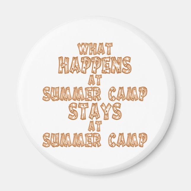 Imán Qué pasa en el campamento de verano (Frente)