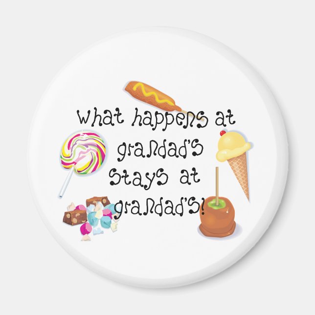 Imán Qué pasa en Grandad's QUEDA en Grandad&ap (Frente)