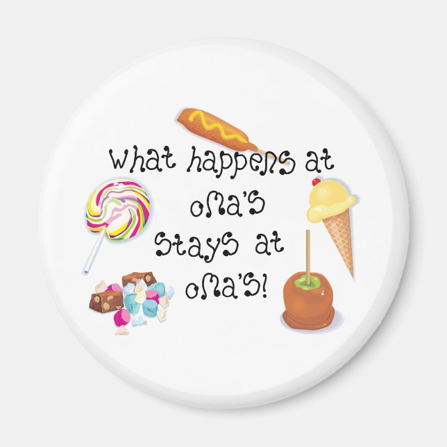 Imán ¡Qué pasa en Oma&apos! (Frente)