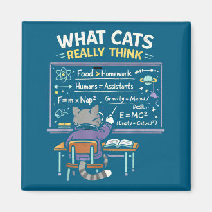 Imán Qué piensan realmente los gatos Arte gráfico de fí