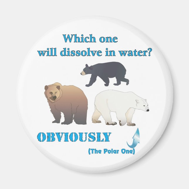 Imán Que se disolverá en agua Química Polar (Frente)
