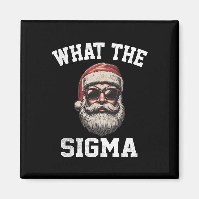 Imán Qué Sigma Santa divertido meme de Navidad Xmas Riz (Frente)