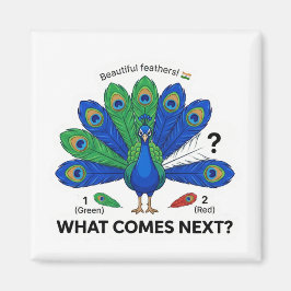 Imán ¿Qué sigue? Lógica del patrón del pavo real de la 