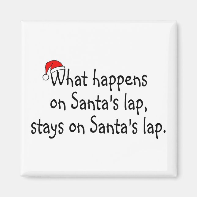 Imán Qué Sucede Con Santas Lap Permanece En Santas Lap  (Frente)