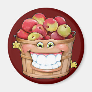 Imán ¡¿Qué tal las manzanas?! ¡manzanas felices!