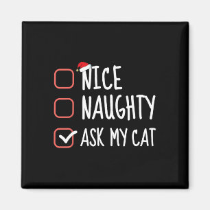 Imán Qué travieso preguntar a mi gato Navidades lista a