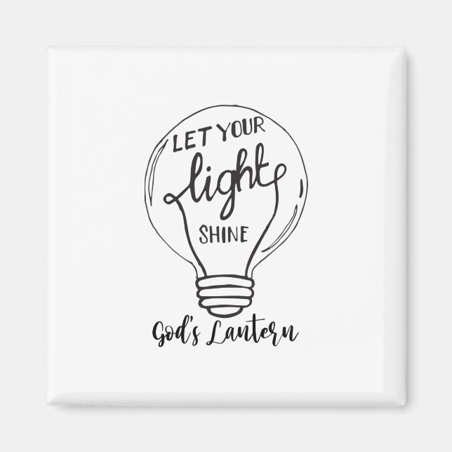 Imán Que tu luz brille con las linternas de Dios (Frente)