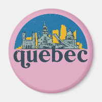 Quebec Canadá Vintage City Skyline Arte