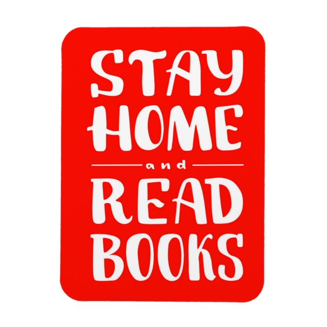 Imán Quédate en casa y lee libros (Vertical)
