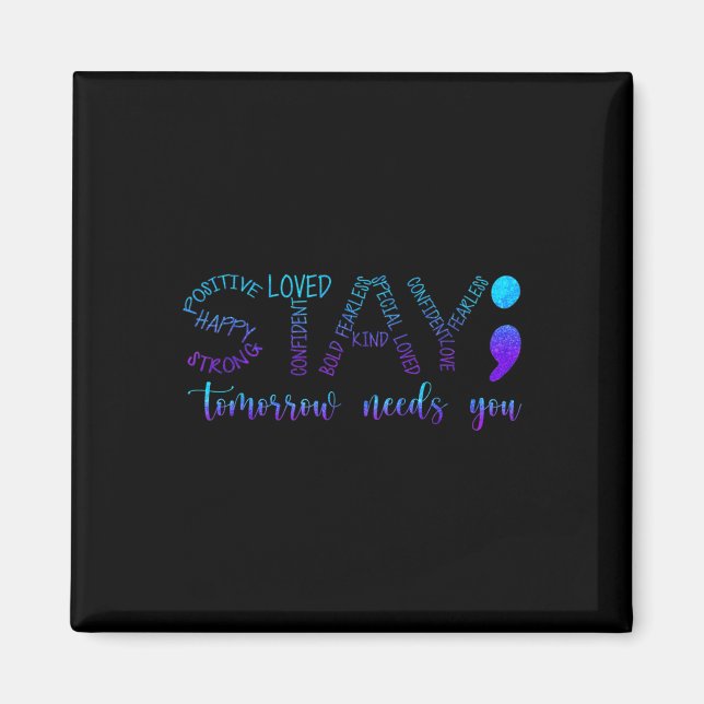 Imán Quédate mañana te necesita (Frente)