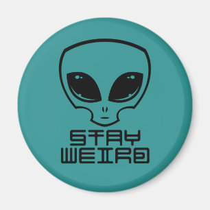 Imán Quédate Raro Cabeza de Alien