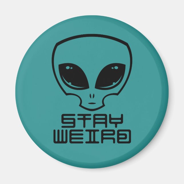 Imán Quédate Raro Cabeza de Alien (Frente)