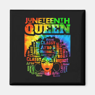 Imán Queen Afro Melanin Chica negra Magic Women Tie Dye