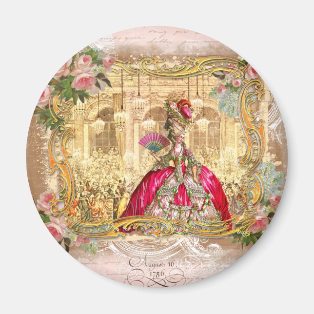 Imán Queen Marie Antoinette Versailles Fiesta Magnet (Frente)