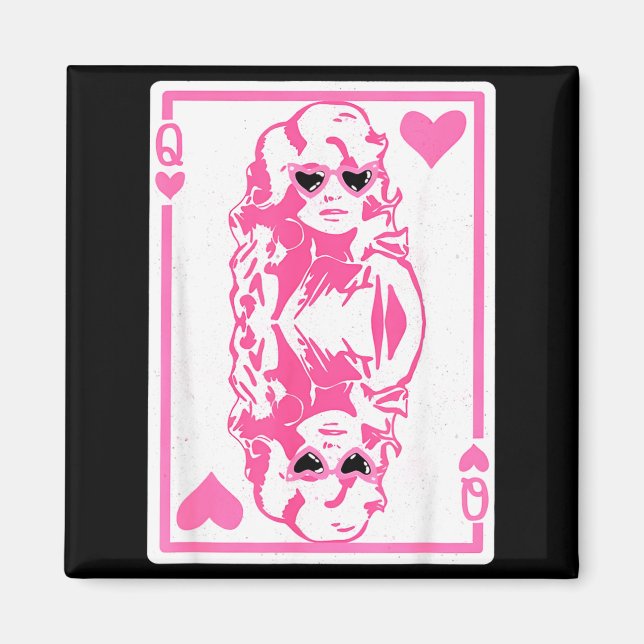 Imán Queen Of Hearts Valentines Day  (Frente)
