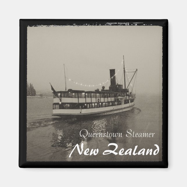 Imán Queenstown, Steamer, Nueva Zelandia (Magnet) (Frente)