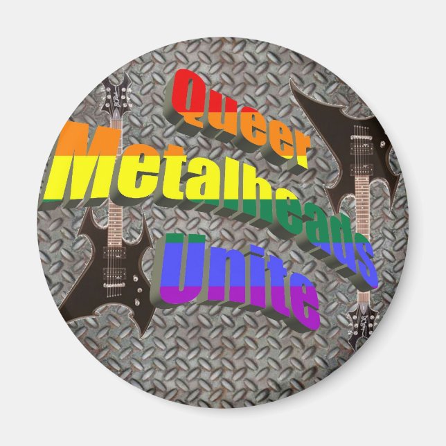 Imán Queer Metalhead Unite (Frente)