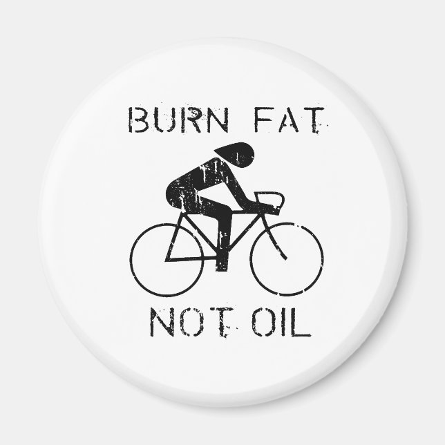 IMÁN QUEMAR GRASA. NO PETRÓLEO. (CICLISMO) (Frente)