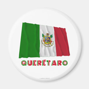 Imán Querétaro que agita la bandera oficiosa