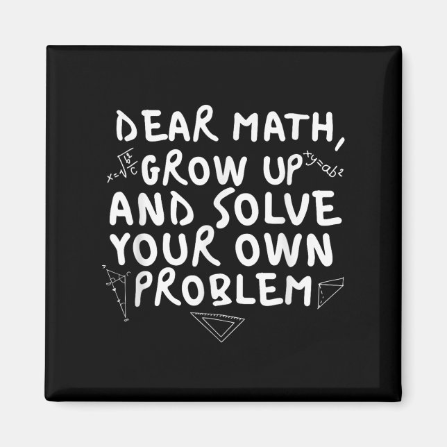 Imán Querida matemática Crecer Divertido problema matem (Frente)