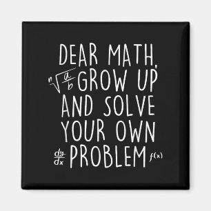 Imán Querida matemática: Crecer resuelve tus propios pr