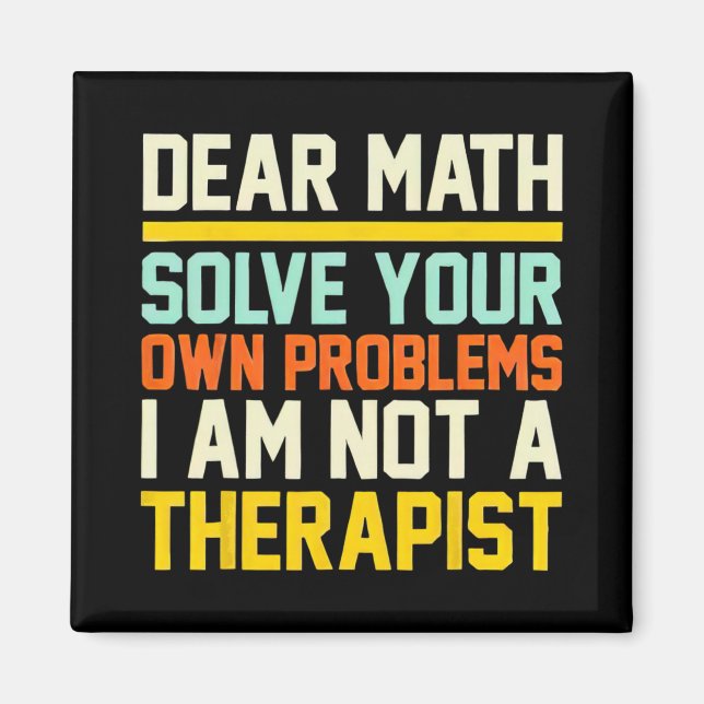 Imán Querida Matemáticas Resuelve Tus Propios Problemas (Frente)