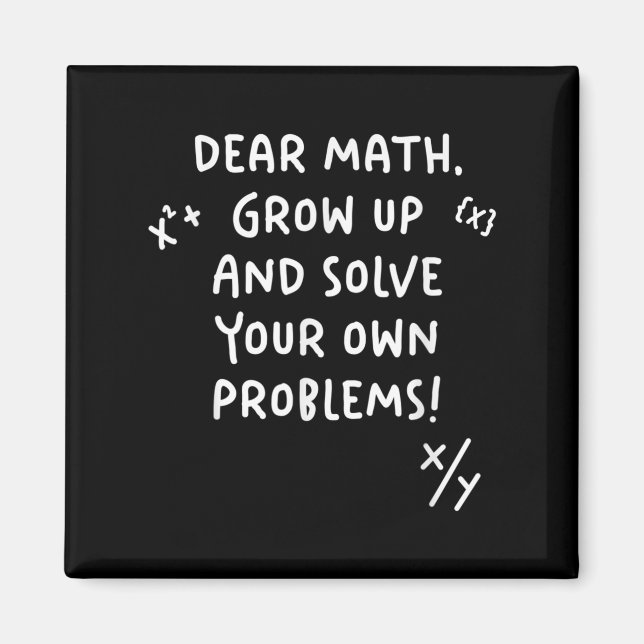 Imán Querida Math Crecer Y Resolver Sus Propios Problem (Frente)