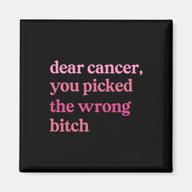 Imán Querido Cáncer: Usted Elige A Un Sobreviviente Equ (Frente)