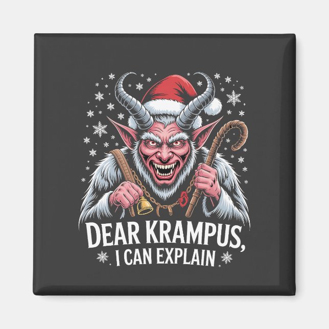 Imán Querido Krampus, puedo explicar a los Navidades Sa (Frente)