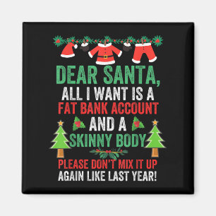 Imán Querido Papá Noel, Todo Lo Que Quiero Es Una Cuent