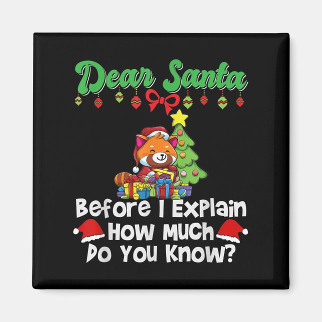 Imán Querido Santa Antes de Explicar Cuánto Sabes  (Frente)