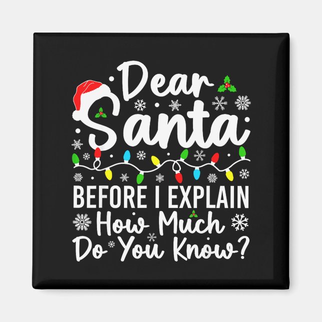 Imán Querido Santa Antes de Explicar Cuánto Sabes C (Frente)