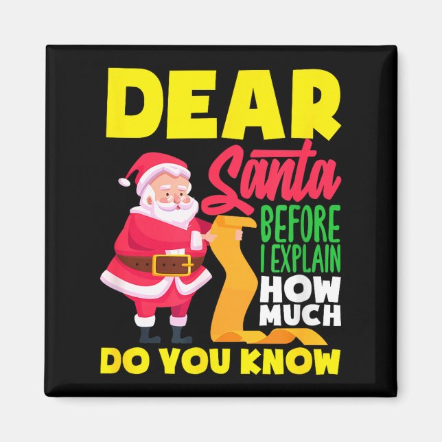 Imán Querido Santa Antes de Explicar Cuánto Sabes Diver (Frente)