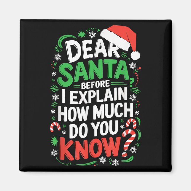 Imán Querido Santa Antes de Explicar Cuánto Sabes S (Frente)