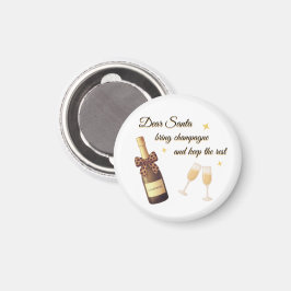 Imán Querido Santa Champagne Diseño
